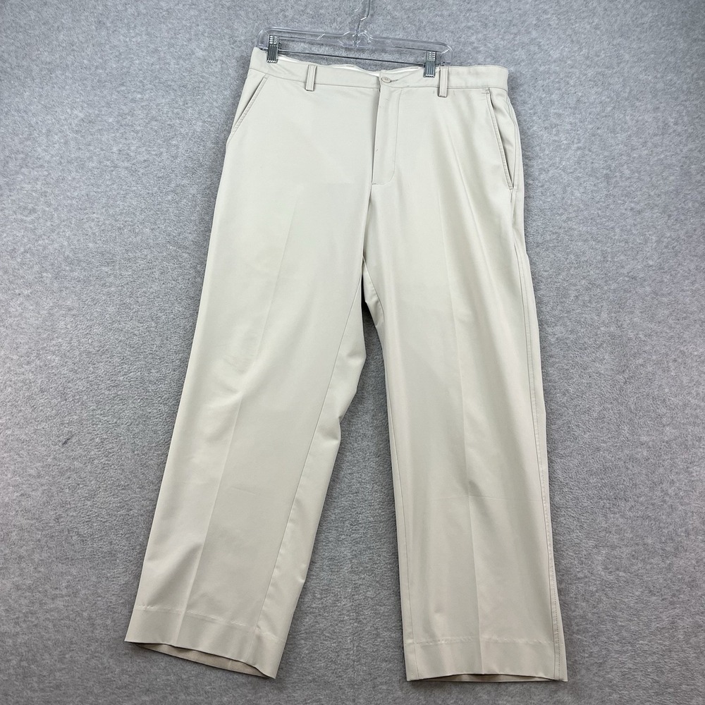 Foot Joy Men's Performance Golf Pants Beige 36x30 Polyester Stretch Relaxed